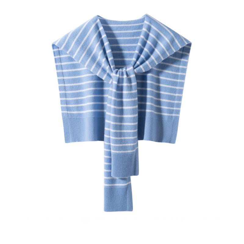 Womens Striped Pashmina Shawls and Wraps Cashmere Shoulder Cape