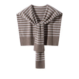 Womens Striped Pashmina Shawls and Wraps Cashmere Shoulder Cape