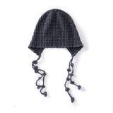 Womens Tassel Tie Cashmere Knit Hat Cashmere Beanie Dangling Ties