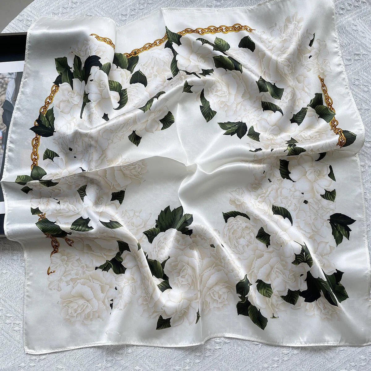 White Silk Scarf