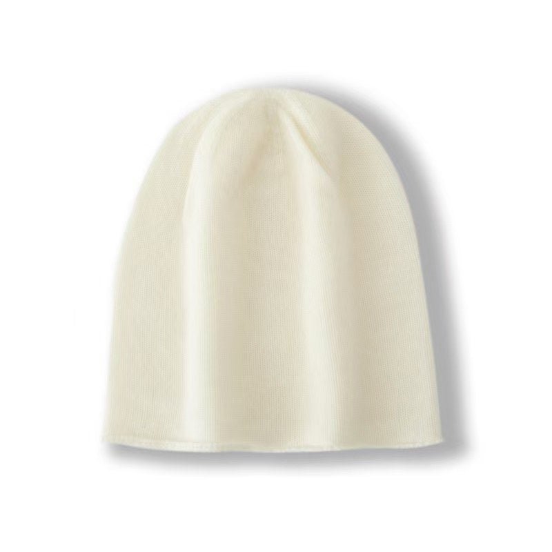 100% Cashmere Beanie Hat Cashmere Double - Layered Ski Cap for Winter