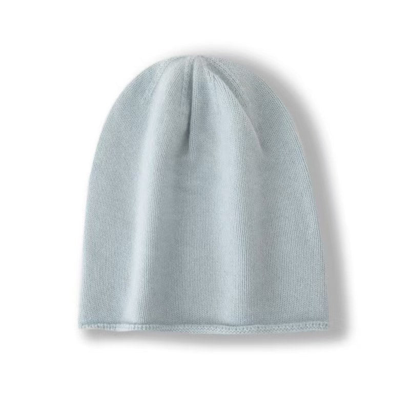 100% Cashmere Beanie Hat Cashmere Double - Layered Ski Cap for Winter