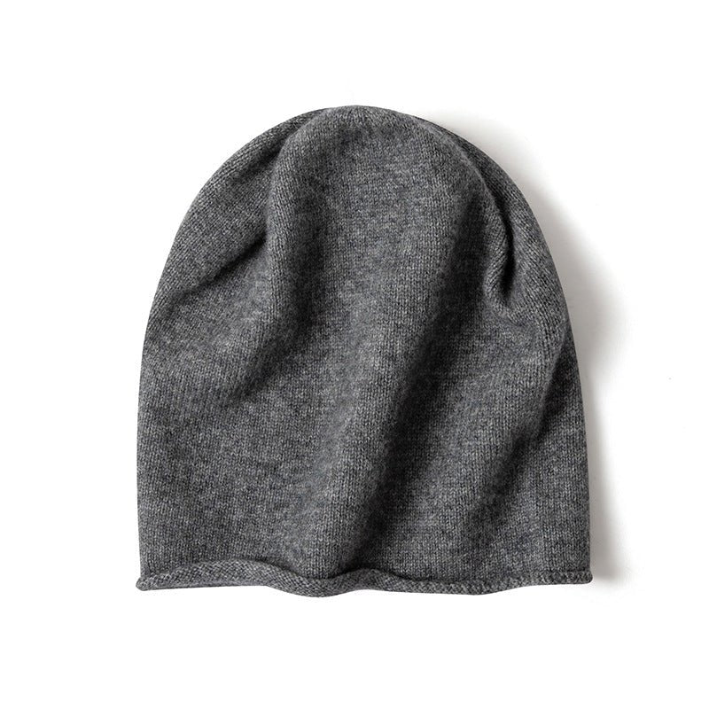 100% Cashmere Beanie Hat Cashmere Double - Layered Ski Cap for Winter