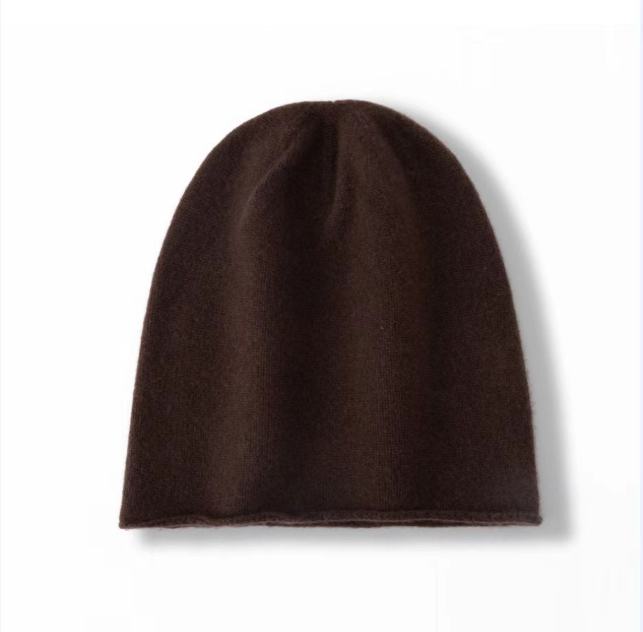 100% Cashmere Beanie Hat Cashmere Double - Layered Ski Cap for Winter