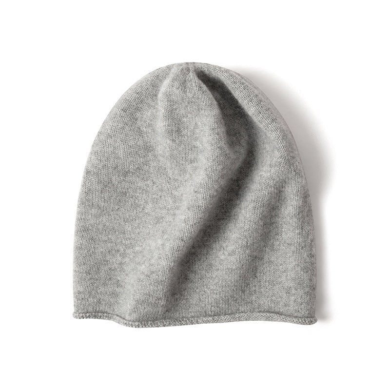 100% Cashmere Beanie Hat Cashmere Double - Layered Ski Cap for Winter