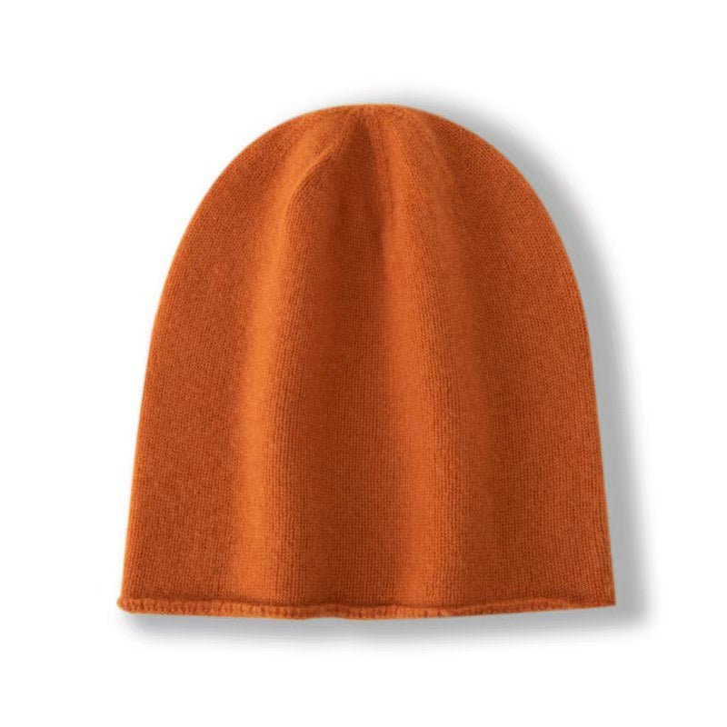 100% Cashmere Beanie Hat Cashmere Double - Layered Ski Cap for Winter