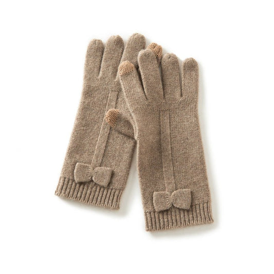 100% Pure Cashmere Knitted Gloves for Women Ladies Cashmere Gloves