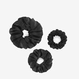 3 ST Flower Silk Hair Scrunchies för kvinnor Små medelstora storlekar