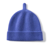 Baby Ribbed Knitted Cashmere Beanie Cute Cashmere Hats for Kids Multi Colors - slipintosoft