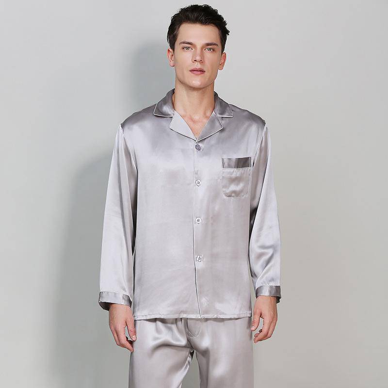 Best Mens Silk Pajamas Quality Long Luxury Real Mulberry Silk Pyjamas Pure Silk Sleepwear -  slipintosoft