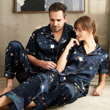 Par Silk Matching Pyjamas Sets universum Printed Silk Pyjamas