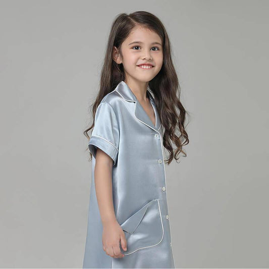 Girls Silk Nightshirt pure Silk Nightshirt Kids Silk Nightwear