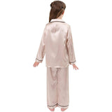 Flickor Silk Pyjama Set Long Unisex Silk Pyjamas för barn