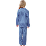 Flickor Silk Pyjama Set Long Unisex Silk Pyjamas för barn