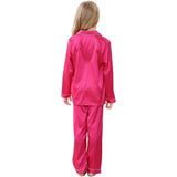 Flickor Silk Pyjama Set Long Unisex Silk Pyjamas för barn