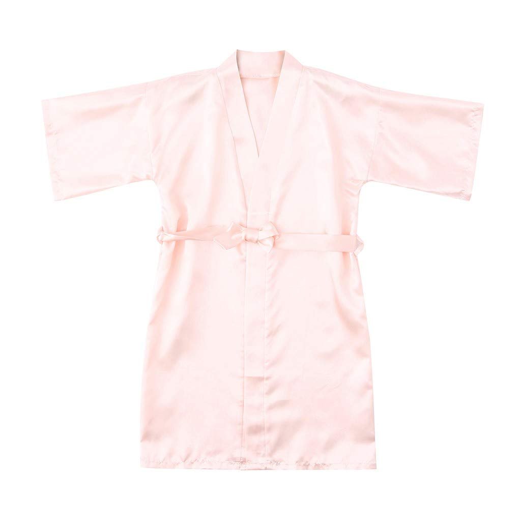 Girls Silk Robe Kids Classic Kimono Robe Toddler Silk Bathrobe Luxury Home Wear - slipintosoft