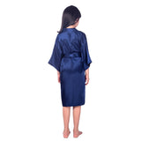 Girls Silk Robe Kids Classic Kimono Robe Toddler Silk Bathrobe Luxury Home Wear - slipintosoft