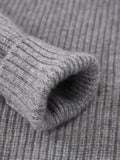 Kids Ribbed Cashmere Sweater Smiley Patch Crew Neck Cashmere Pullover