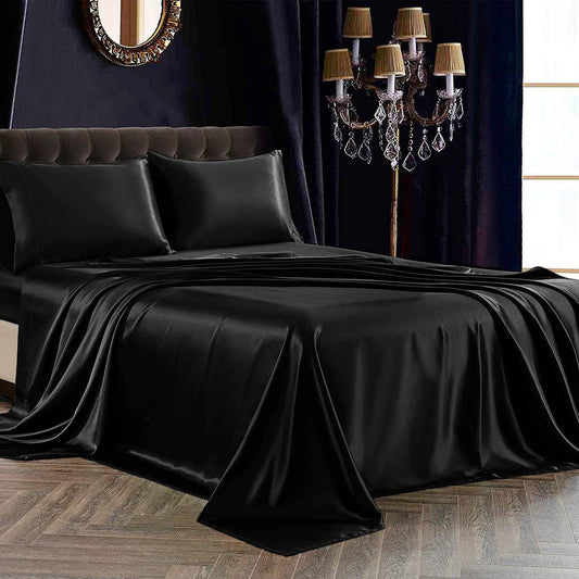 Luxury 100% sidenbäddar 22 Momme Pure 4st Silk Bedding Set