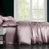 Luxury 22 Momme 4st Silk Däcke Cover Set (Fitted Sheet)