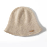 Dammössa Cashmere Bucket Hat Cashmere Stickad Cloche Hat för höst och vinter