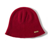 Dammössa Cashmere Bucket Hat Cashmere Stickad Cloche Hat för höst och vinter