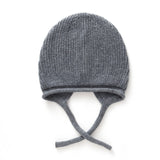 Pure Cashmere Beanie Hat Curl Edge Cashmere Ski Cap for Women Tie-able Hats