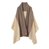 Blandade färger Pure Cashmere Scarf Cut-out Lång Cashmere Sjal och Wraps