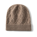 Cashmere Beanie för höst och vinter Solid Cashmere Chunky Knit Hat Vinterpresenter för vuxna