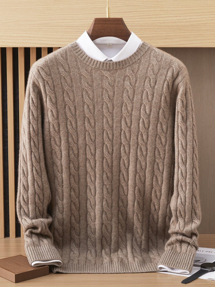 mens long sleeve cashmere knitted sweater crew neck cashmere sweatshirts dressy wear Wool Cashmere Sweater for Men