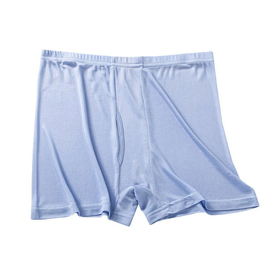 Mens Silk Briefs Underwear Large Elasticity Stick Soft Silk Boxer Shorts