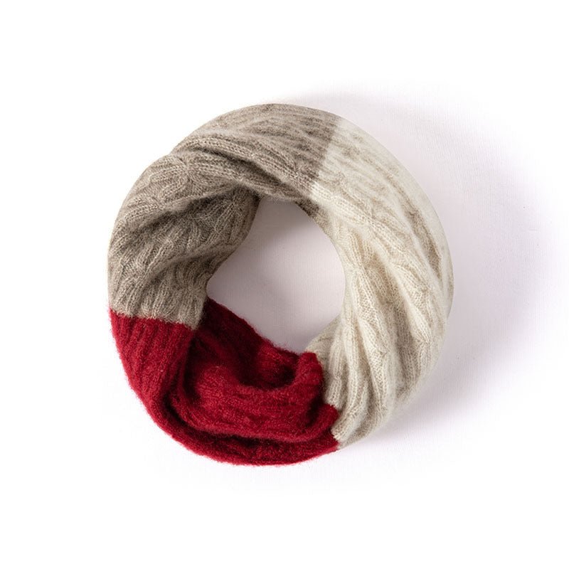 Mixed Colors Cashmere Neck Gaiter Cashmere Thick Cashmere Knitted Neck Warmer Cashmere Scarf