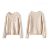 Mock Neck Cashmere Sweater For Women Long Sleeve Pullover Cashmere Tops - slipintosoft