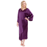 Mulberry Silk Dressing Gown For Women Long Sleeve Loose Pullover Silk Nightwear Sale -  slipintosoft