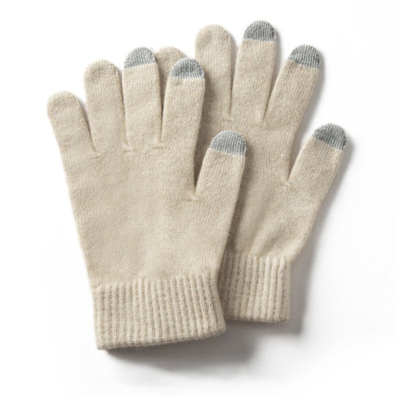 Pure Cashmere Gloves Ladies Soft Cashmere Knitted Gloves for Women and Men - slipintosoft