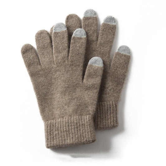 Pure Cashmere Gloves Ladies Soft Cashmere Knitted Gloves for Women and Men - slipintosoft