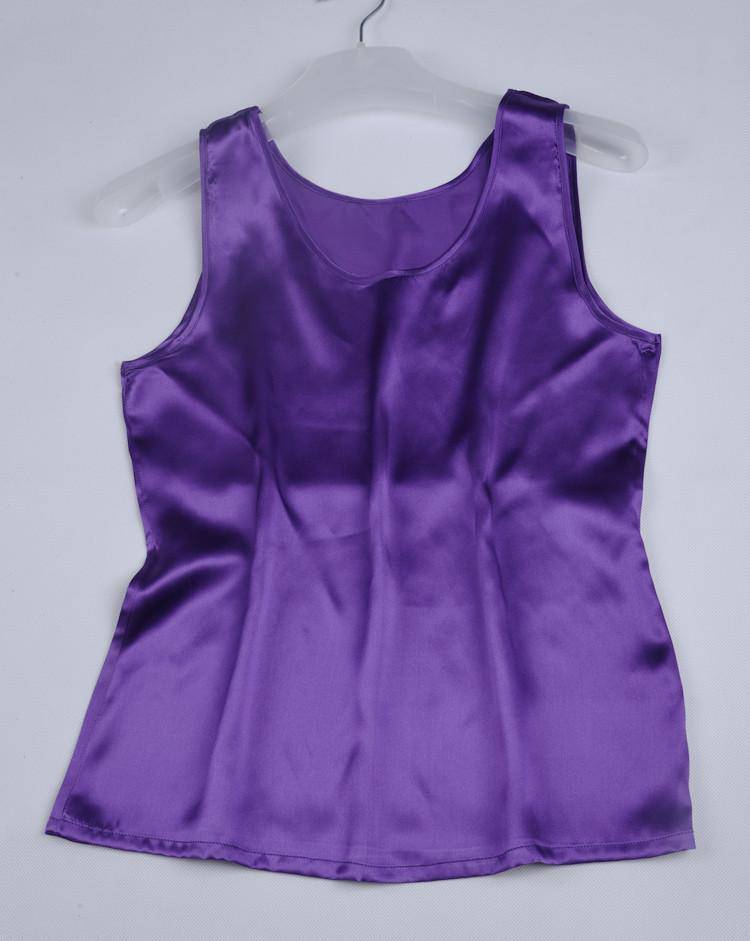 22 Momme Silk Tank Top Round Collar Sleeveless Silk Tank -  slipintosoft