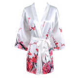 Bridal Short 100% Silk Kimono Robes Charming Customized Fancy Design Nightdress For Wedding And Party All Sizes 4 Colors -  slipintosoft