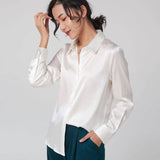 Silk Blouse 100 Pure Silk Long Sleeves Cool Smooth Tops