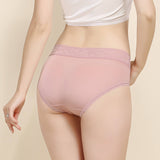 Silk high waist underwear women's lace shorts mulberry silk knitted briefs - slipintosoft