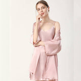 19 Momme Classic Short Silk Nightgown and Robe Set Silk Sleepwear for Women -  slipintosoft