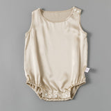 100% Mulberry Silk Classic Sleeveless Bodysuit For Babies - slipintosoft