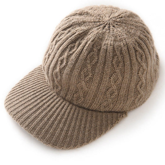 Soft Cashmere Knitted Cap Cashmere Baseball Hats for Fall Winter One Size Cashmere Hats