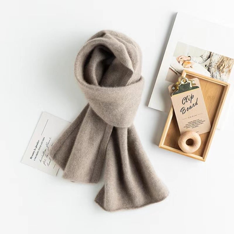 Solid Cashmere Scarves for Women Christmas Scarf Winter Cashmere Neck Warmer - slipintosoft