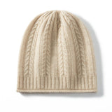 Solid Knitted Cashmere Beanie Cashmere Hats Winter Warm Cashmere Hat - slipintosoft