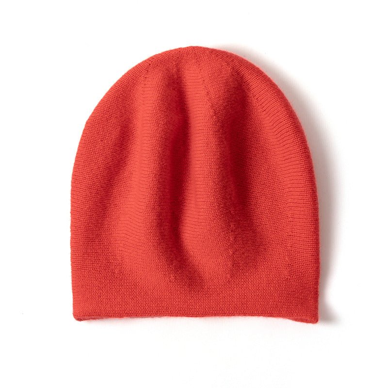 Women and Men Cashmere Beanie Hat Cashmere Double - Layered Ski Cap for Winter - slipintosoft