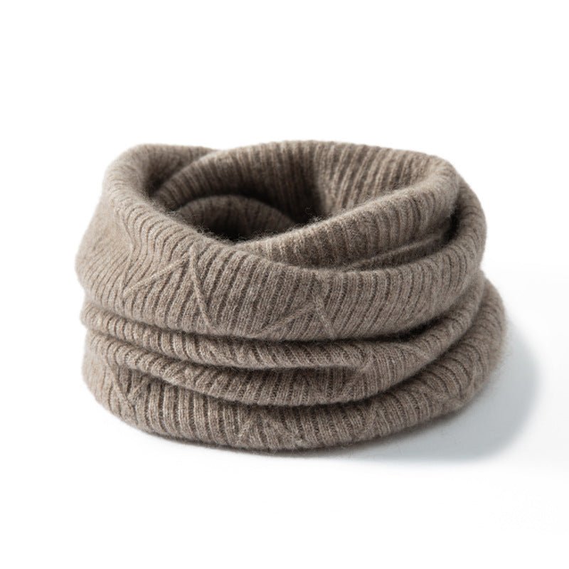 Women and Men Thick Knitted Infinity Circle Loop Scarf Double - Layer Cashmere Neck Gaiter - slipintosoft