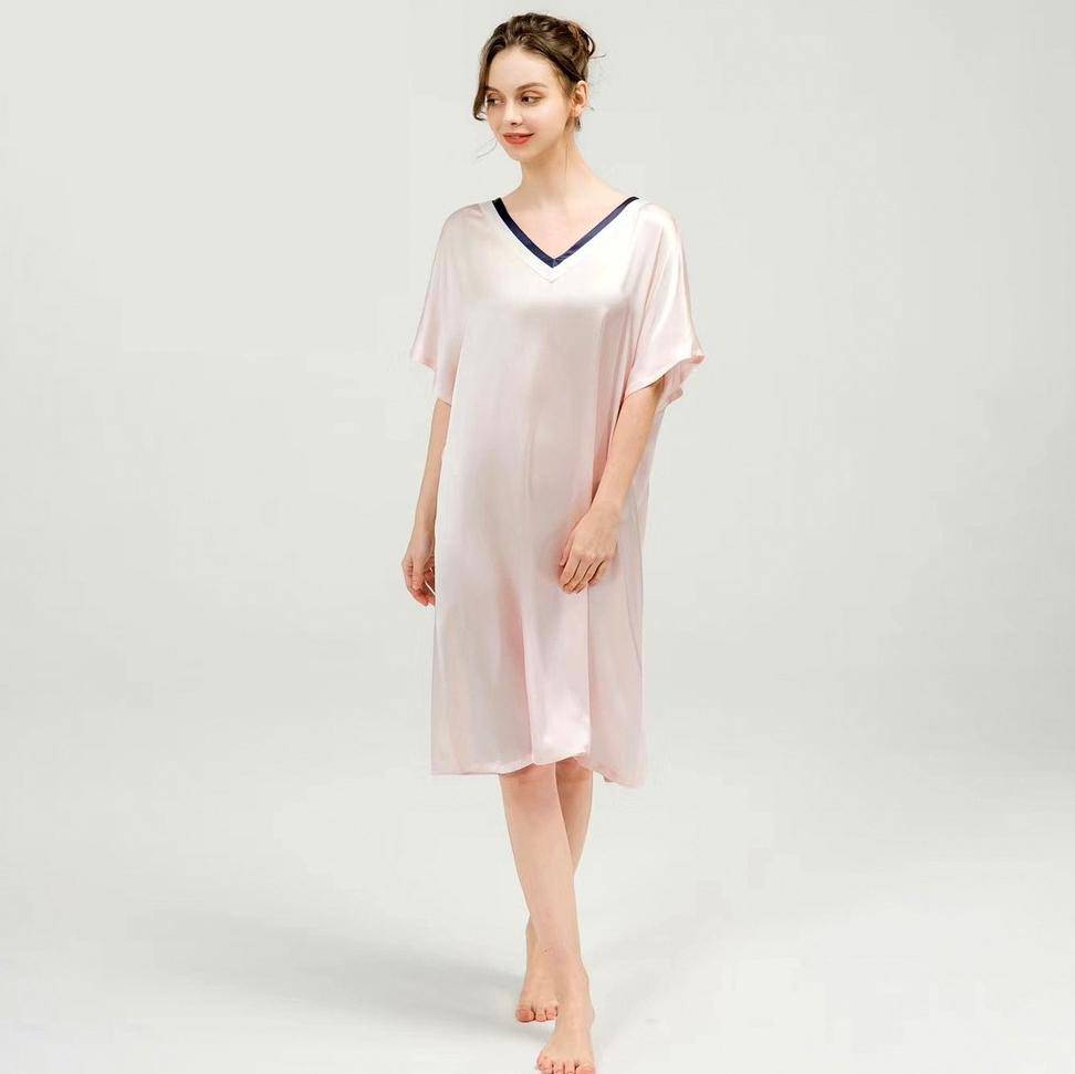 Women Mulberry Loose Silk Nightgown Best Silk Dressing Gown Quality Silk Slip Nightdress - slipintosoft