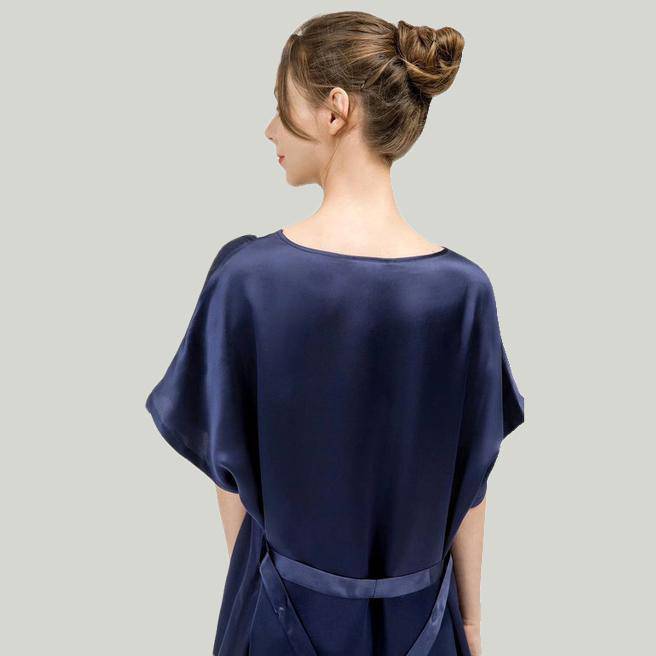 Women Mulberry Loose Silk Nightgown Best Silk Dressing Gown Quality Silk Slip Nightdress - slipintosoft