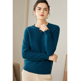 Women's 100% Superfine Cashmere Crewneck Sweater - slipintosoft